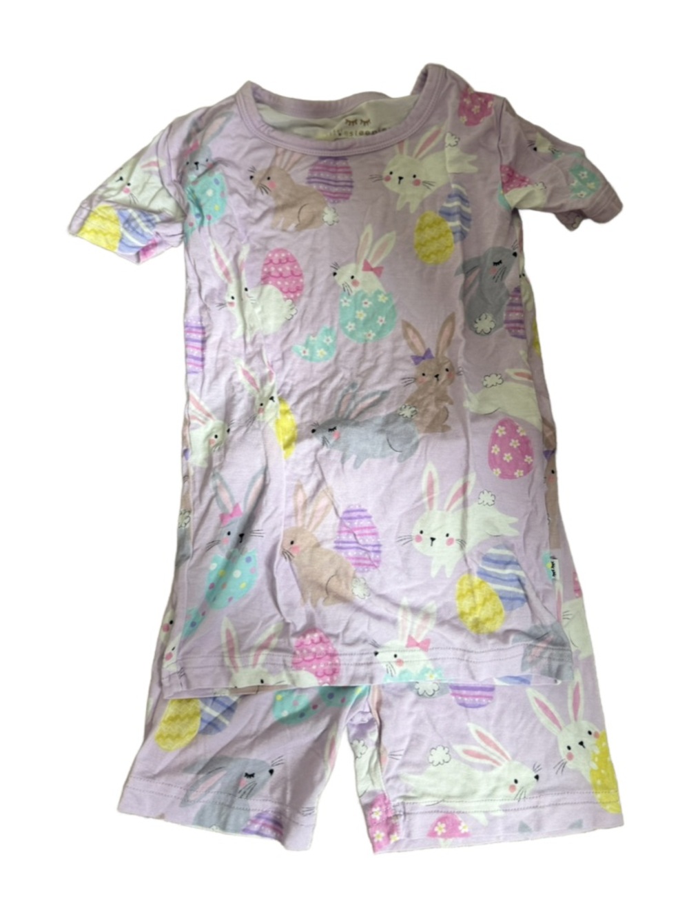 Little Sleepies Lavender Bunny & Pastel Egg Pajama Set